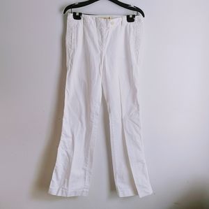 J Crew Women's White Chino Classic Twill Pants Size 4 NWT
